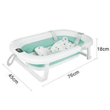 Baignoire pliable pour bébé avec thermomètre intégré et tapis de bain – 0 à 36 mois