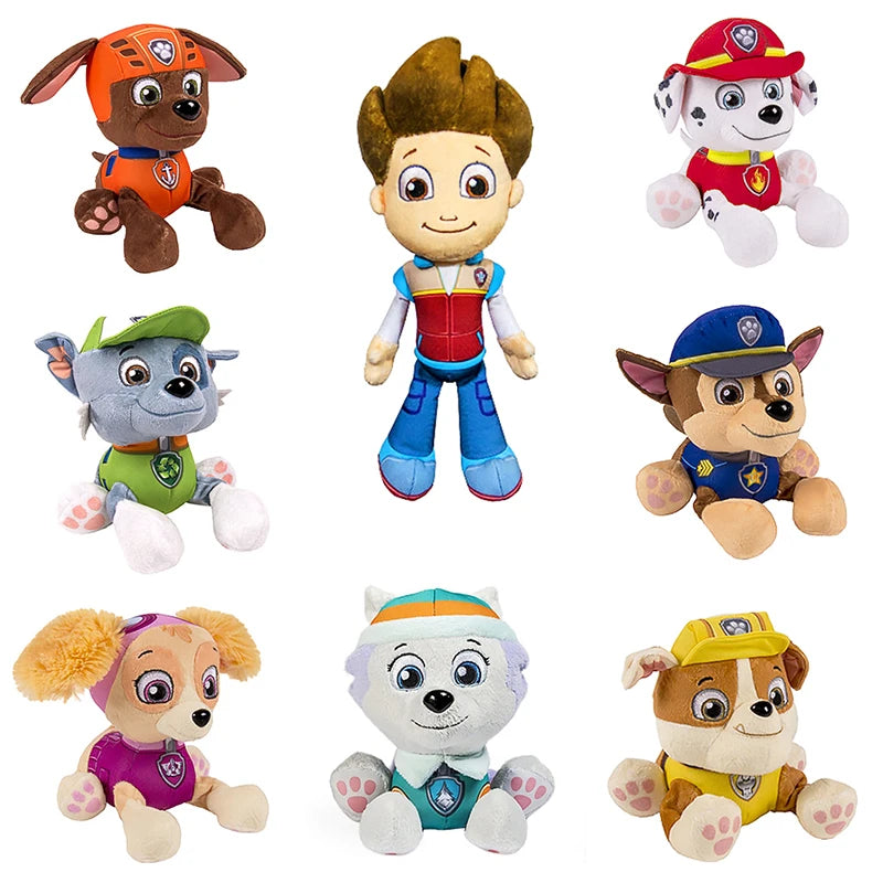 Peluche Pat'Patrouille 19 cm – Chase, Marcus, Stella, Ruben et plus