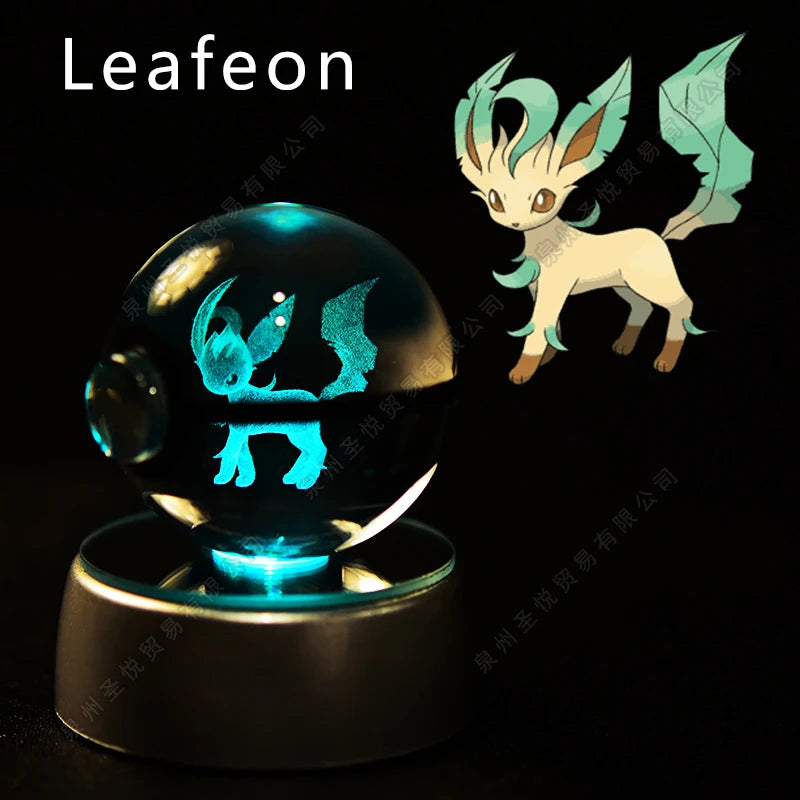 Boule de Cristal Pokémon 3D — Veilleuse LED Pokéball Lumineuse