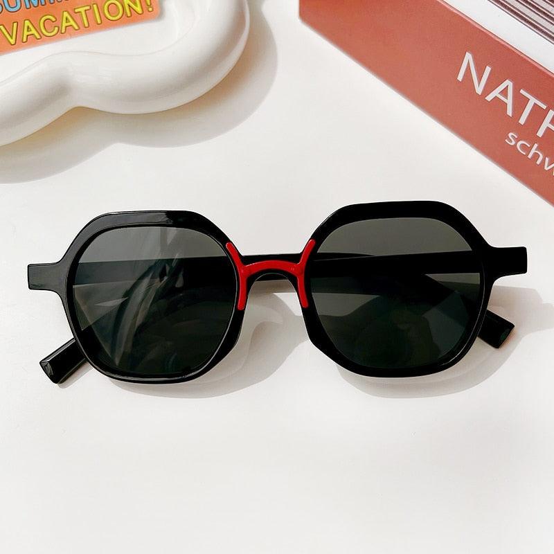 Frosted Vintage Rectangular Sunglasses for Kids