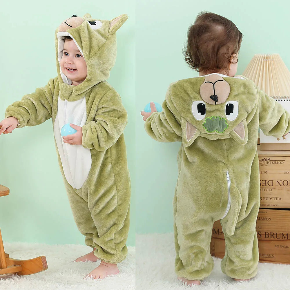 Pyjama de dessin animé dinosaure pour bébé, grenouillères pour tout-petits, olympiques de batterie de nuit, vêtements de nuit, vêtements de nuit, garçons, filles, 0 à 4 ans, hiver