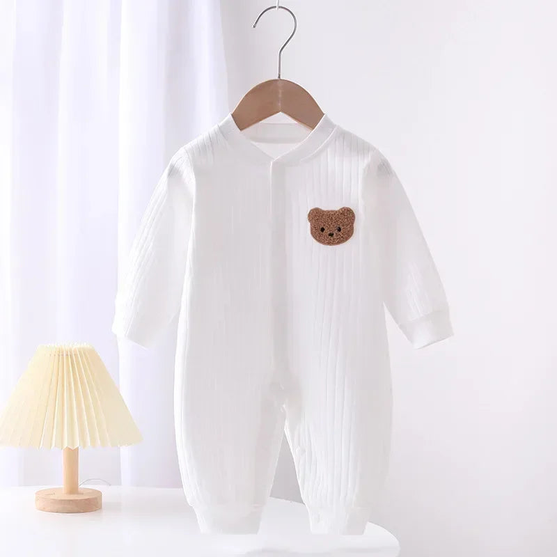 Body bébé en coton – couleur unie, manches longues