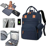 Sac à dos à langer bébé grande capacité USB - Porto Rico™