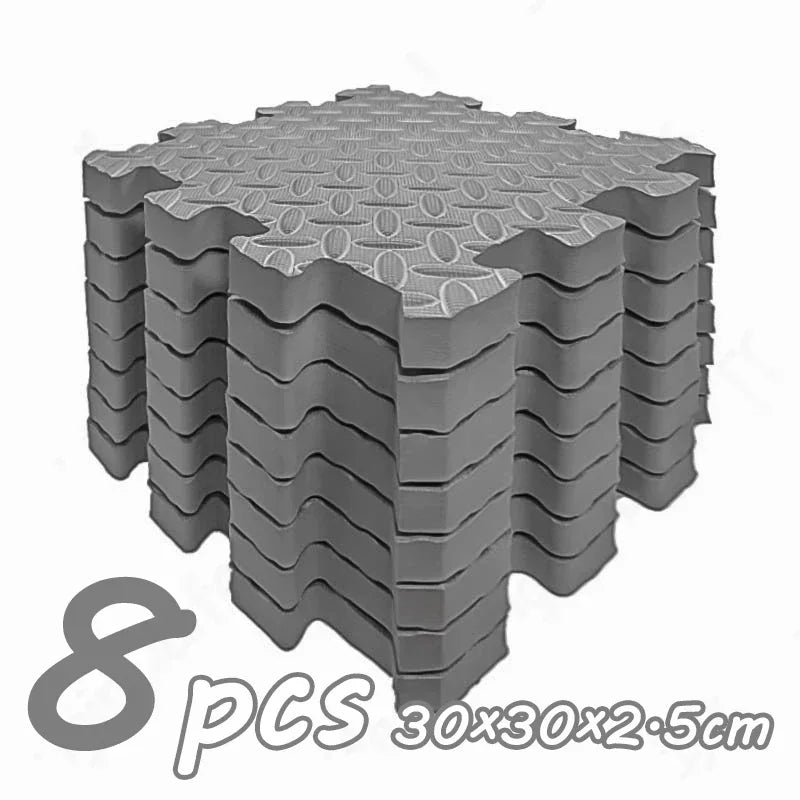 Tapis de jeu antidérapant pour bébé rampant, 8 pièces/2.5cm d'épaisseur, tapis de gymnastique insonorisé pour chambre d'enfant et tapis de Puzzle écologique