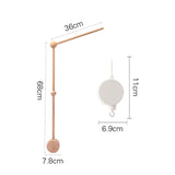 Mobile musical pour lit de bébé en bois, hochets en feutre doux, animaux de dessin animé, boîte à musique pour nouveau-né, jouet suspendu, support de lit, cadeaux pour bébé