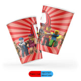 Vaisselle de fête Robot – assiettes en papier joyeux anniversaire