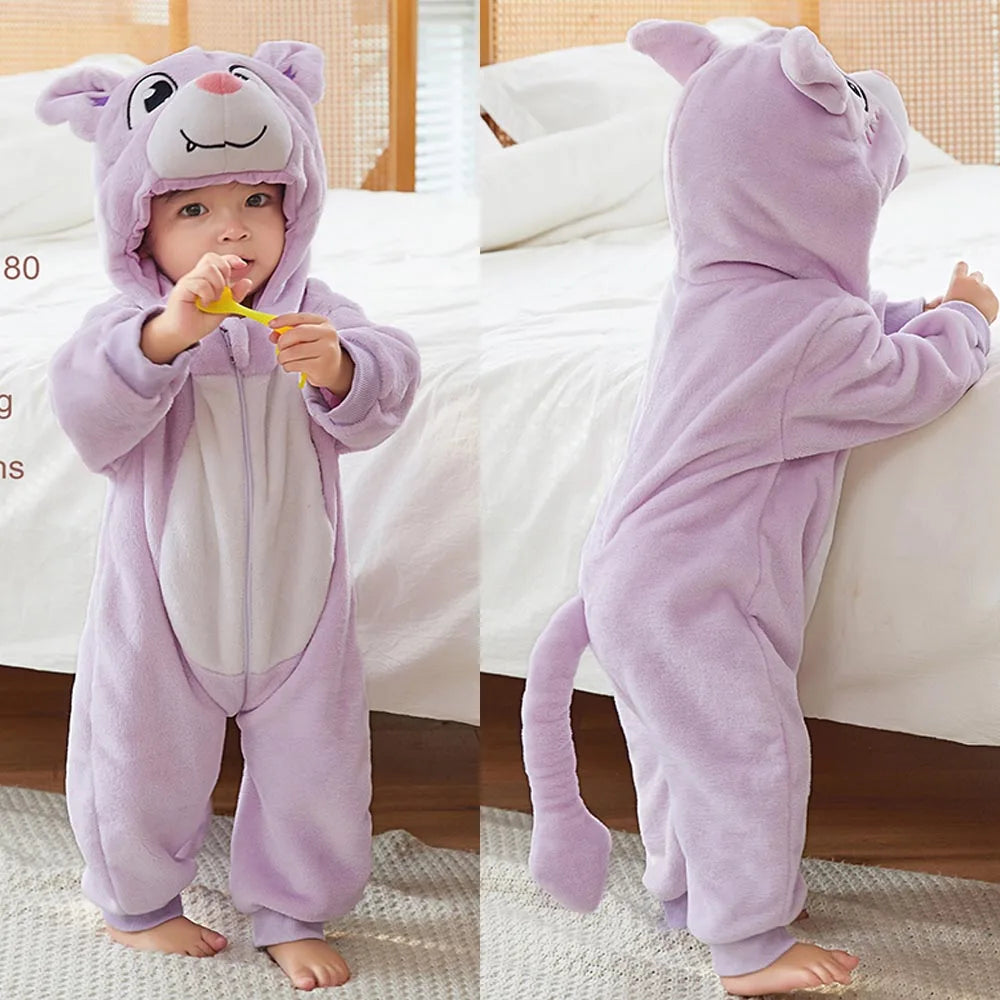 Pyjama de dessin animé dinosaure pour bébé, grenouillères pour tout-petits, olympiques de batterie de nuit, vêtements de nuit, vêtements de nuit, garçons, filles, 0 à 4 ans, hiver