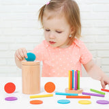 Jouet de tri Montessori en bois – association et motricité