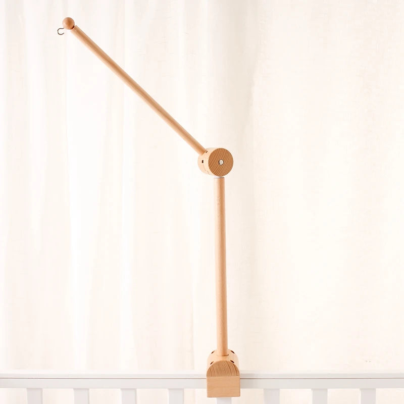 Cloche de lit en bois pour bébé, support courbé, hochets suspendus mobiles, jouets pour nouveau-né, support de boîte à musique, jouet de berceau pour bébé, support de bras, cadeaux