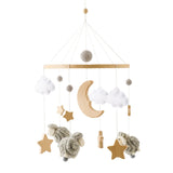 Berceau de bébé lit Mobile cloche hochet jouets en bois Crochet étoiles pendentif lit cloche jouets nouveau-né confort berceau support suspendus jouets cadeaux