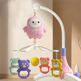 360 °   Oiseau Musical télécommande bébé berceau Mobile rotatif lumière douce lit cloche jouet chronométrage suspendu infantile nouveau-né chevet cadeau