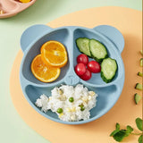 Assiette Bébé Ventouse avec Compartiments - Ours