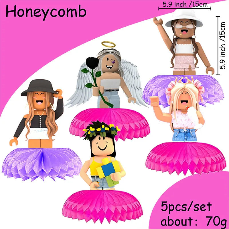 Décoration d'anniversaire Roblox – assiettes et set de fête