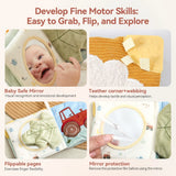 Jouet sensoriel doux pour bébé : livre en tissu, boîte à mouchoirs, couverture de sécurité, cube en peluche, sons froissés, miroir, développement de la motricité fine – 9 styles de jouets