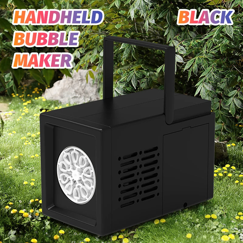 BuBulle - Portable Electric Bubble Machine for Kids - Fully Automatic Portable Outdoor Electric Toy, Outdoor Birthday Toy, Battery and Bubble Water Not Included, 10 holes