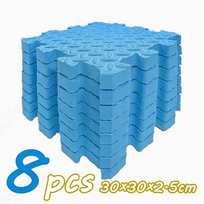 Tapis de jeu antidérapant pour bébé rampant, 8 pièces/2.5cm d'épaisseur, tapis de gymnastique insonorisé pour chambre d'enfant et tapis de Puzzle écologique