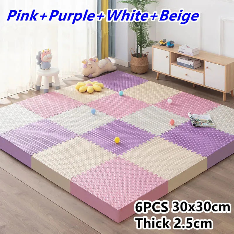 Tatame Gym pour bébés Tapis de jeu Tapis d'activités pour bébé Tapis de jeu 6 pièces Tapis de salle de jeu Tapis de jeu Tapis de bruit de sol Tapis de puzzle