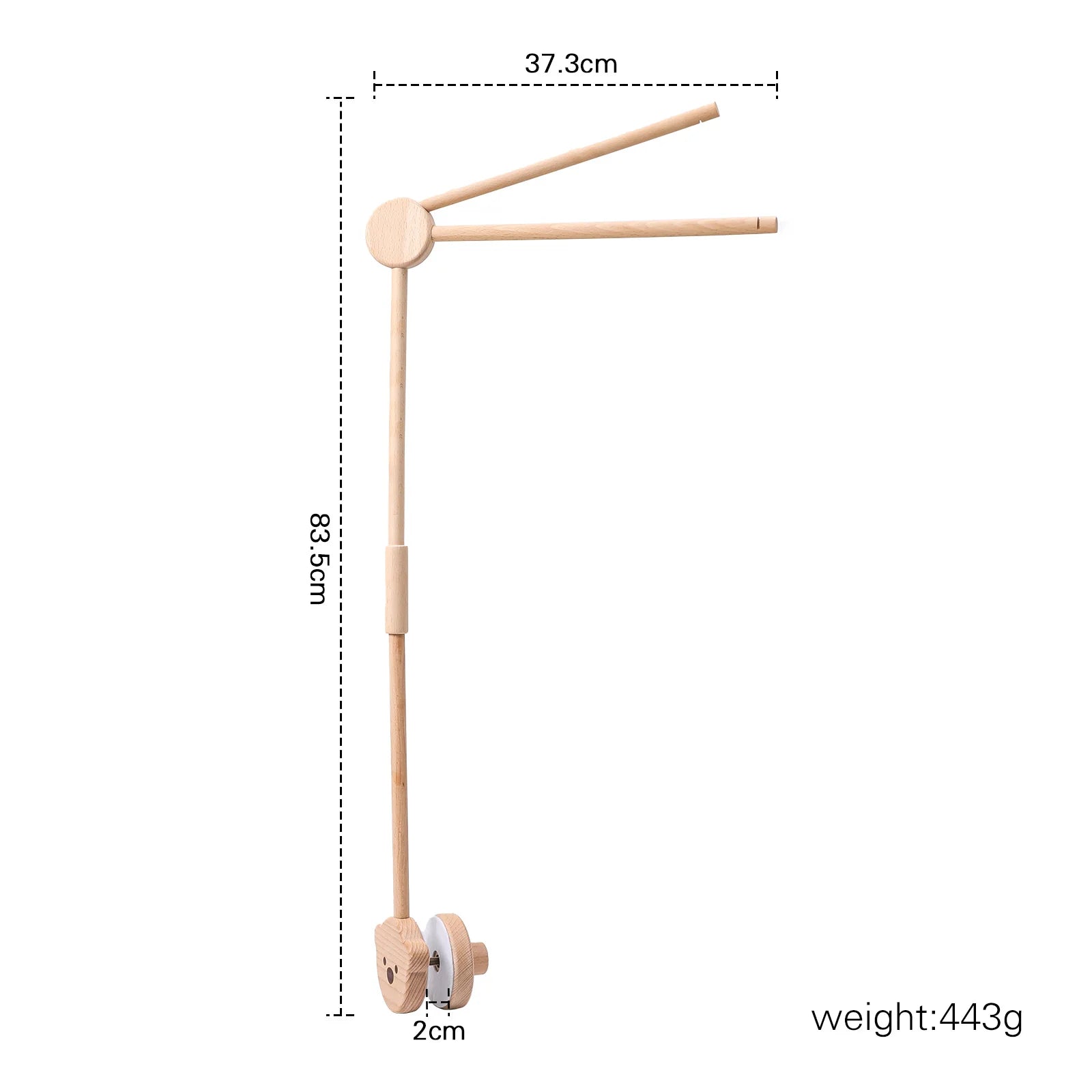 Hochet Mobile pour berceau de bébé de 0 à 12 mois, jouet en feutre de dessin animé, cloche de lit d'animal de forêt, support en bois suspendu, jouet Mobile pour nouveau-né