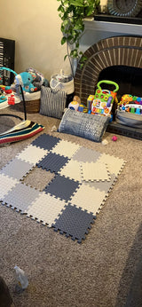 Tapis de jeu antidérapant pour bébé rampant, 8 pièces/2.5cm d'épaisseur, tapis de gymnastique insonorisé pour chambre d'enfant et tapis de Puzzle écologique