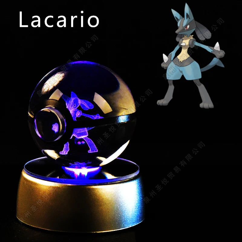 Boule de Cristal Pokémon 3D — Veilleuse LED Pokéball Lumineuse