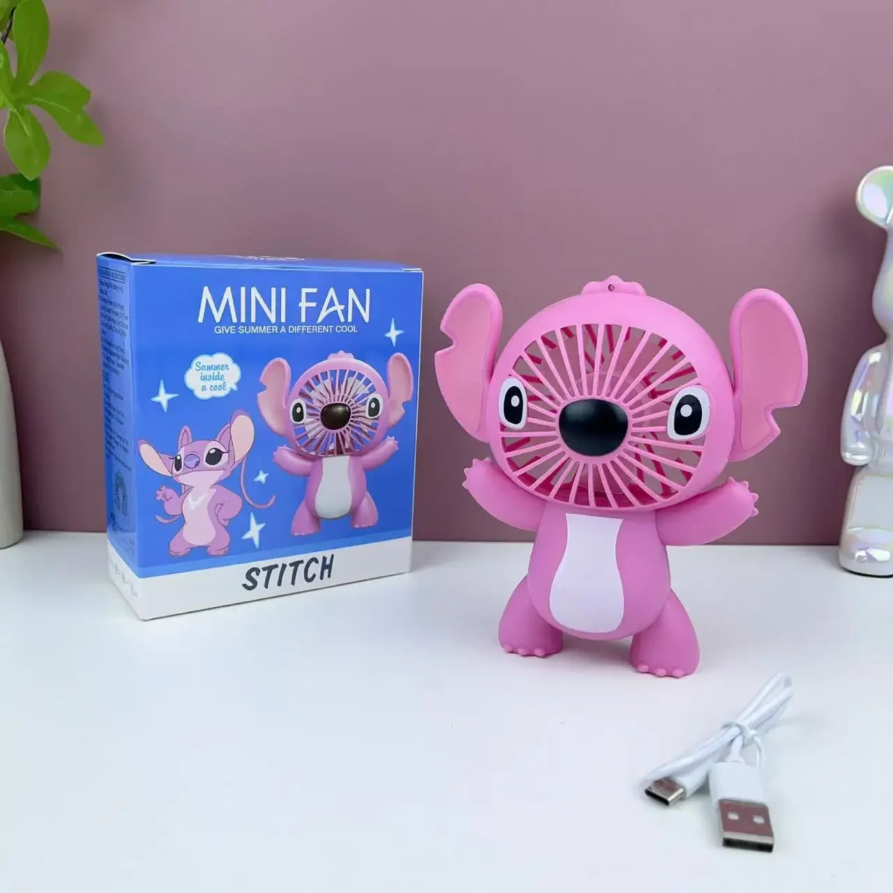 Ventilateur portable d'été pour enfants Lilo&Stitch
