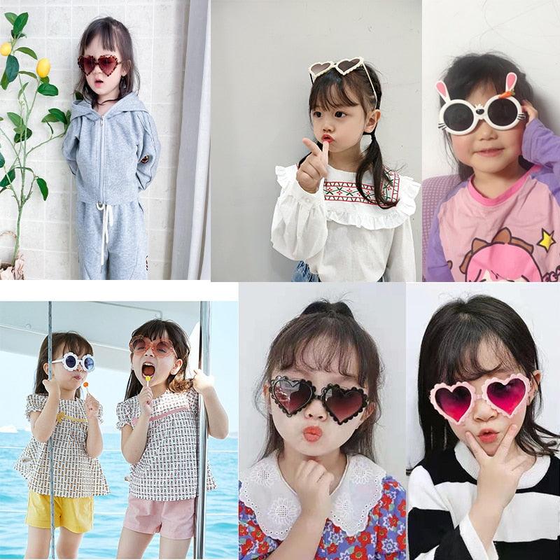 Lunettes de soleil en coeur pour enfant