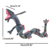 Grande peluche Rayquaza Shiny (~50 cm) – à collectionner