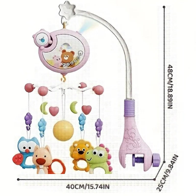 360 °   Musical bébé berceau Mobile rotatif veilleuse lit cloche jouet quatre vitesses timage suspendu infantile nouveau-né hochet chevet cadeau