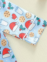 Pyjama bébé sans pieds – imprimé bonnet de Noël