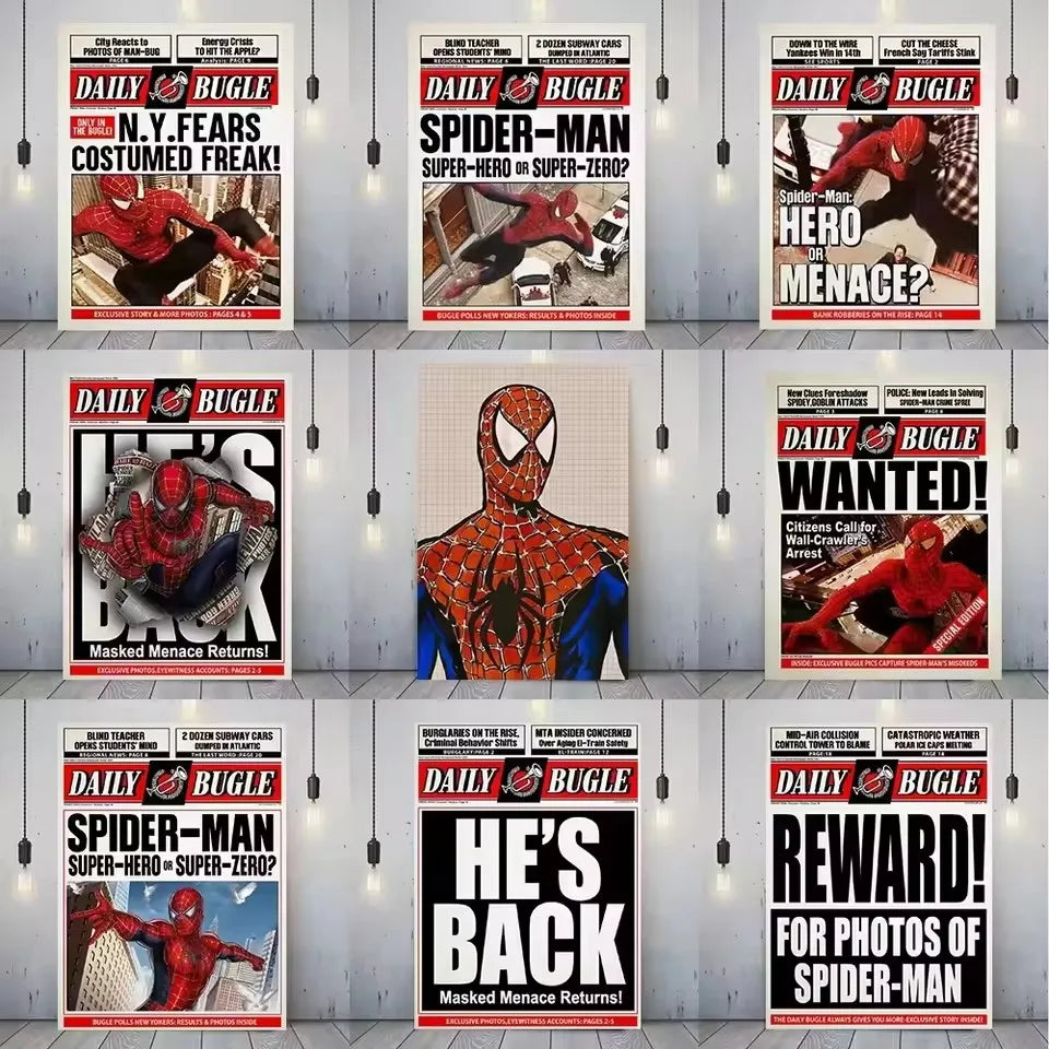 Affiche Spider-Man sur toile – déco murale Marvel