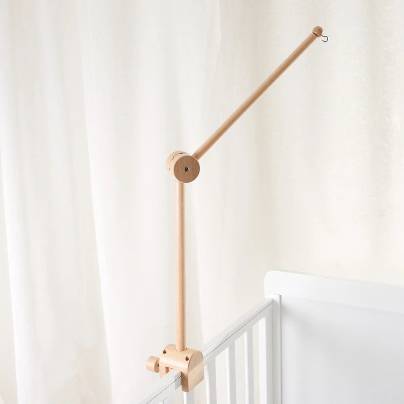 Cloche de lit en bois pour bébé, support courbé, hochets suspendus mobiles, jouets pour nouveau-né, support de boîte à musique, jouet de berceau pour bébé, support de bras, cadeaux