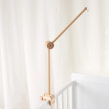 Cloche de lit en bois pour bébé, support courbé, hochets suspendus mobiles, jouets pour nouveau-né, support de boîte à musique, jouet de berceau pour bébé, support de bras, cadeaux