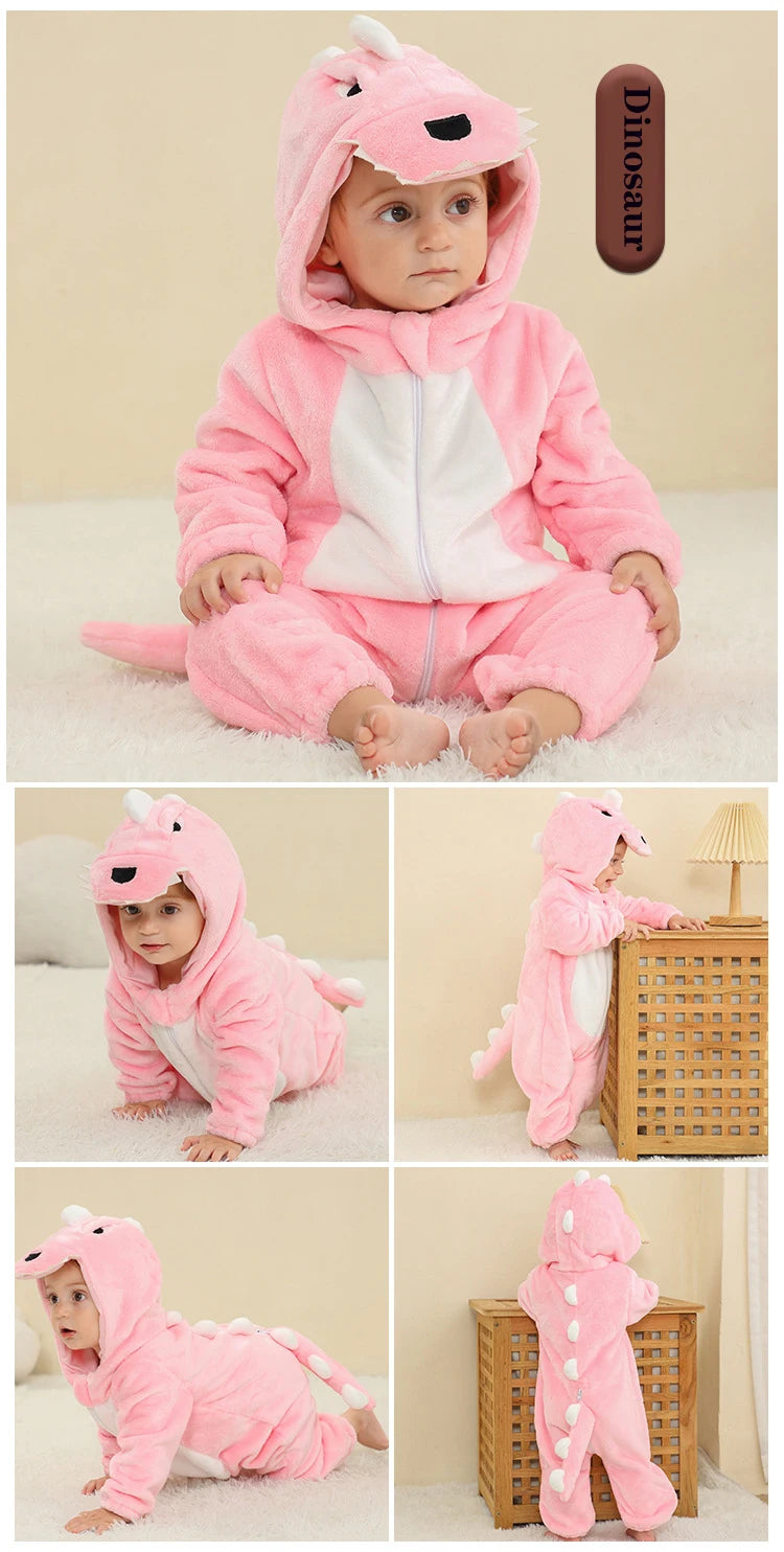 Pyjama de dessin animé dinosaure pour bébé, grenouillères pour tout-petits, olympiques de batterie de nuit, vêtements de nuit, vêtements de nuit, garçons, filles, 0 à 4 ans, hiver