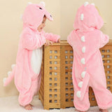 Pyjama de dessin animé dinosaure pour bébé, grenouillères pour tout-petits, olympiques de batterie de nuit, vêtements de nuit, vêtements de nuit, garçons, filles, 0 à 4 ans, hiver