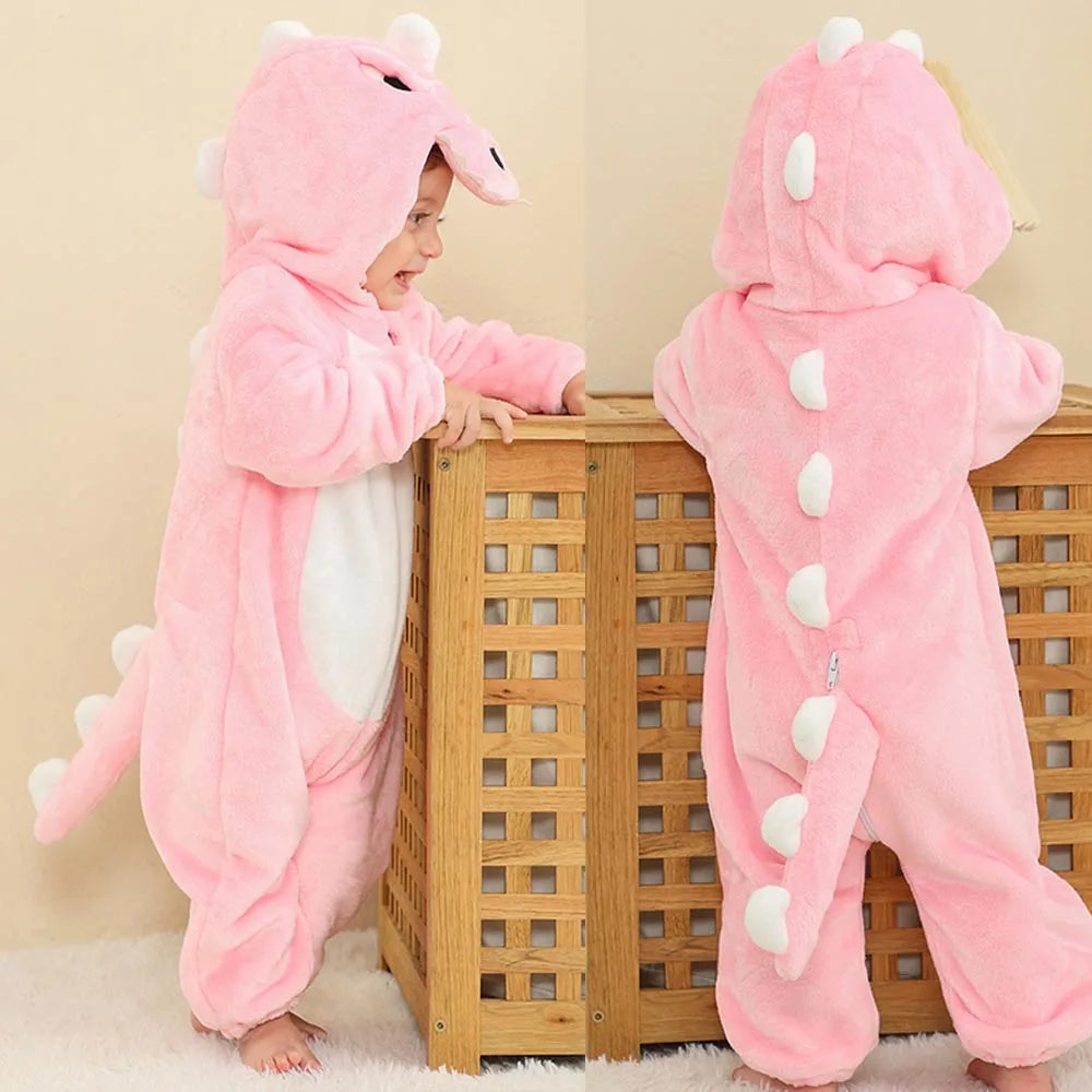 Pyjama de dessin animé dinosaure pour bébé, grenouillères pour tout-petits, olympiques de batterie de nuit, vêtements de nuit, vêtements de nuit, garçons, filles, 0 à 4 ans, hiver