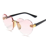 Rimless Heart Sunglasses for Kids