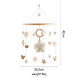 Berceau de bébé lit Mobile cloche hochet jouets en bois Crochet étoiles pendentif lit cloche jouets nouveau-né confort berceau support suspendus jouets cadeaux