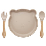 Coffret Repas Bébé Ours - Assiette et Couverts