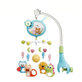Mobile musical pour berceau de bébé avec projecteur, télécommande, veilleuse, jouet sensoriel suspendu pour nouveau-nés, poussette pour nourrissons