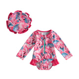 Maillot de Bain Bébé Fille avec Chapeau
