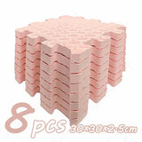 Tapis de jeu antidérapant pour bébé rampant, 8 pièces/2.5cm d'épaisseur, tapis de gymnastique insonorisé pour chambre d'enfant et tapis de Puzzle écologique