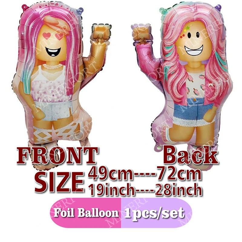 Ballons en aluminium Roblox – décoration d'anniversaire