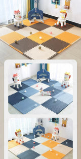 Tapis de jeu antidérapant pour bébé rampant, 8 pièces/2.5cm d'épaisseur, tapis de gymnastique insonorisé pour chambre d'enfant et tapis de Puzzle écologique