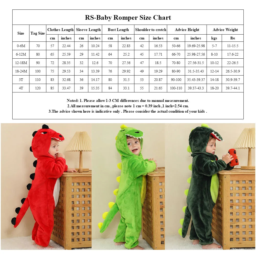 Pyjama de dessin animé dinosaure pour bébé, grenouillères pour tout-petits, olympiques de batterie de nuit, vêtements de nuit, vêtements de nuit, garçons, filles, 0 à 4 ans, hiver
