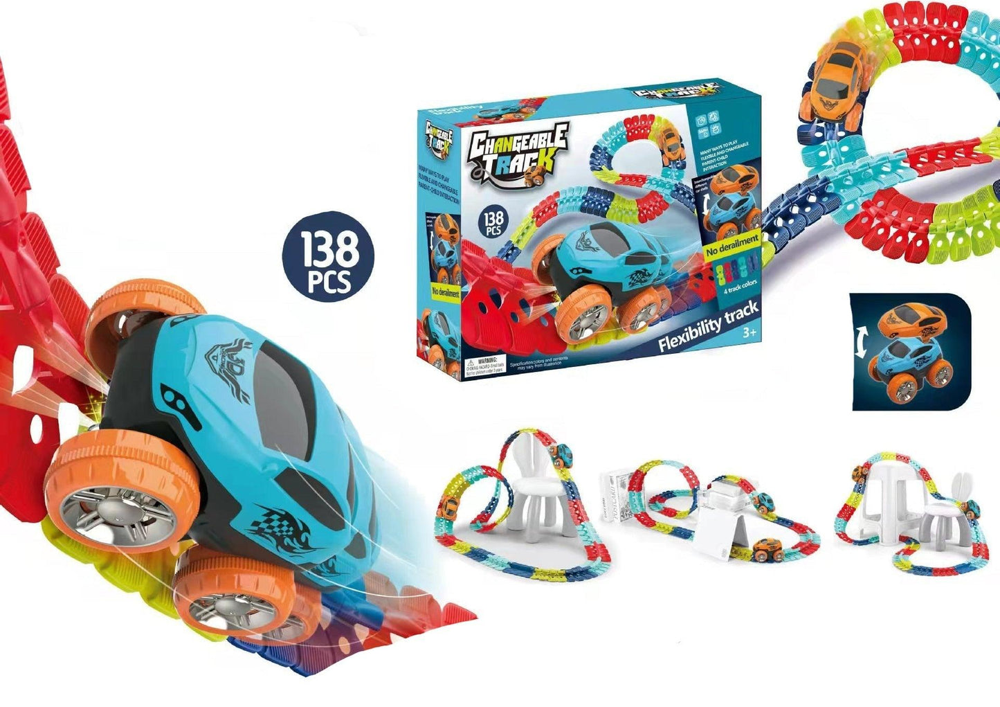 Pista per auto magnetica e flessibile speciale Looping - Pista MagFlex Looping ™