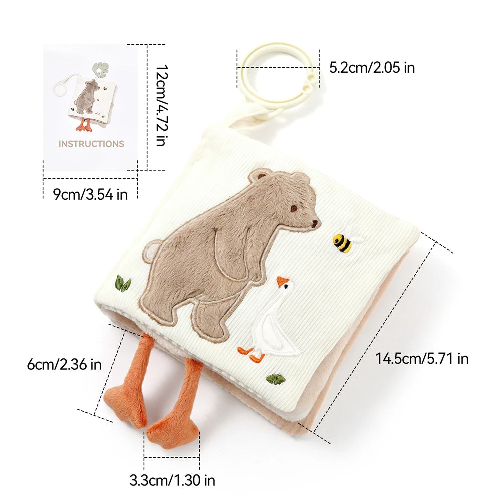 Jouet sensoriel doux pour bébé : livre en tissu, boîte à mouchoirs, couverture de sécurité, cube en peluche, sons froissés, miroir, développement de la motricité fine – 9 styles de jouets