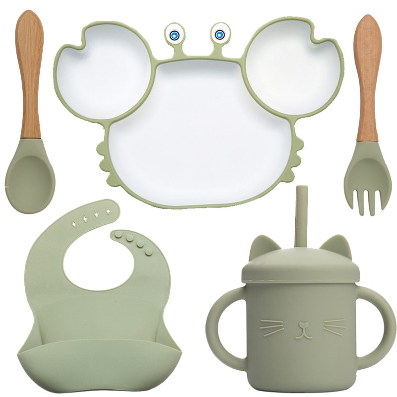 Kit Repas Bébé en Forme de Crabe