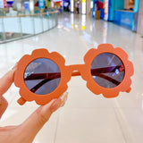 Lunettes de soleil à fleurs en acrylique pour enfants