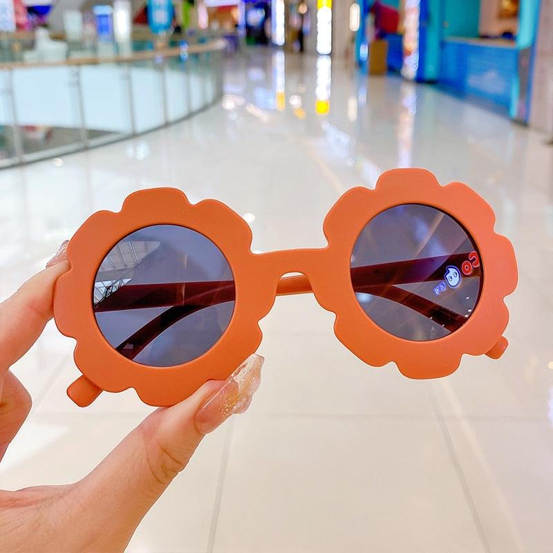 Lunettes de soleil à fleurs en acrylique pour enfants