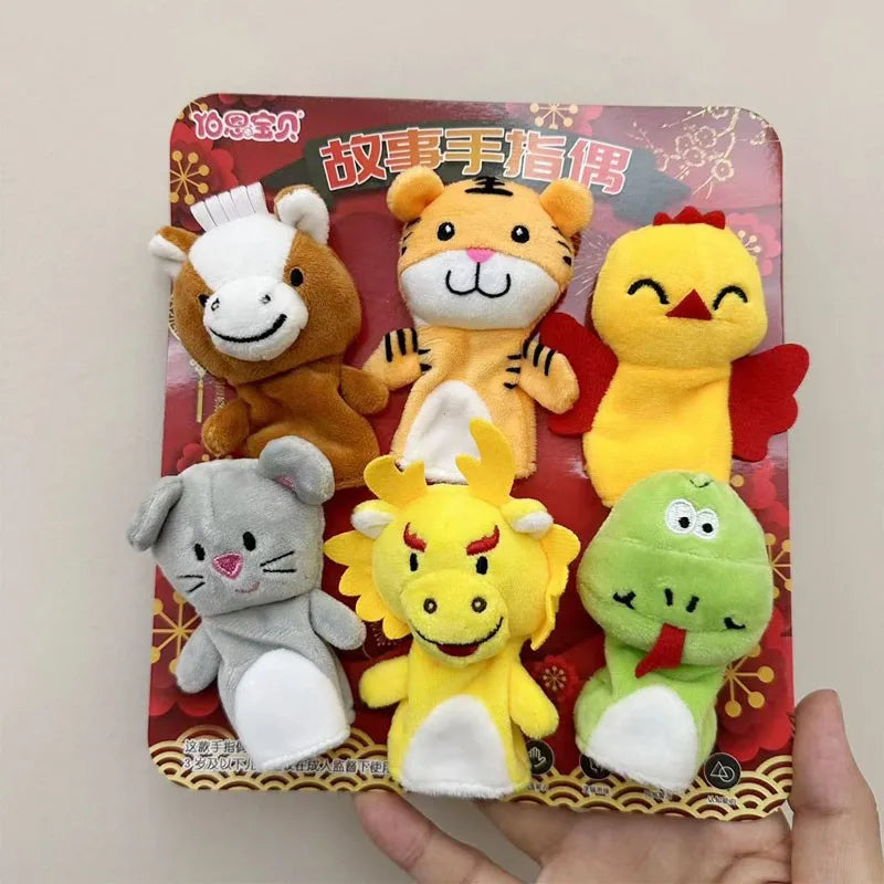 Histoire de la maternelle aides pédagogiques enfants éducation poupées animaux en peluche enfants jouets bébé marionnettes à doigt poupée bébé marionnette à main jouets